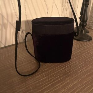Black Velvet Bucket Small Bag / Purse - unique